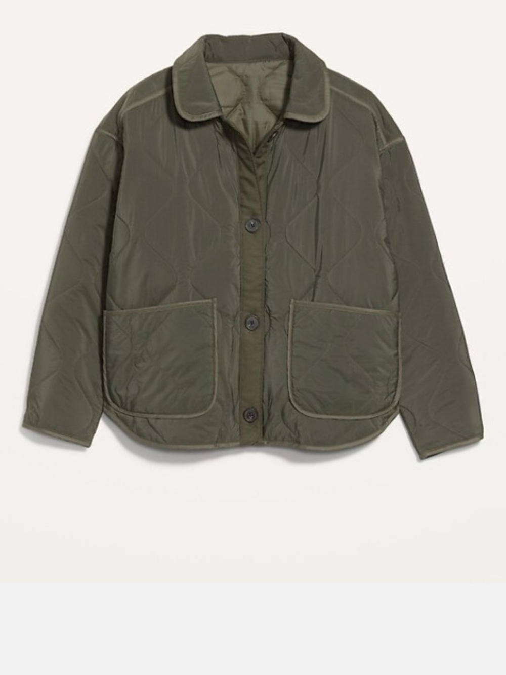 Old Navy Olive Green Quilted Jacket - Picture 1 of 5